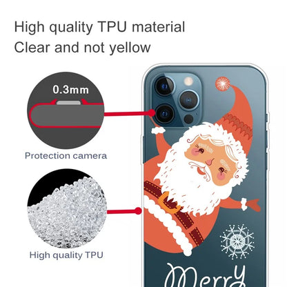 For iPhone 16 Pro Case Christmas Pattern Printing Soft TPU Phone Cover