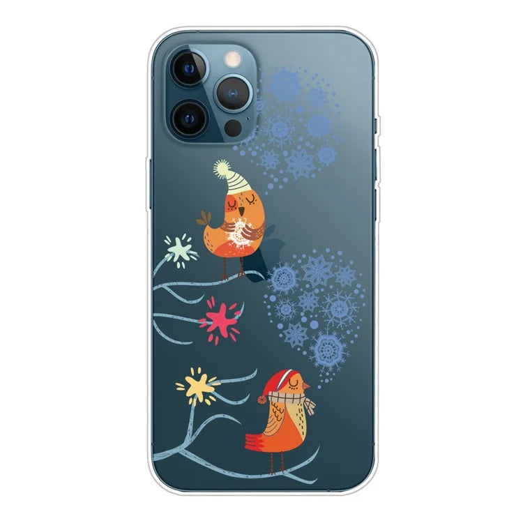 For iPhone 16 Pro Case Christmas Pattern Printing Soft TPU Phone Cover