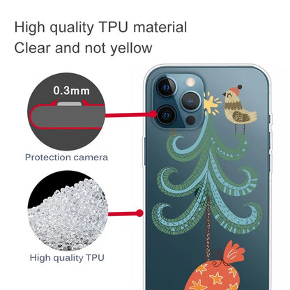 For iPhone 16 Pro Case Christmas Pattern Printing Soft TPU Phone Cover