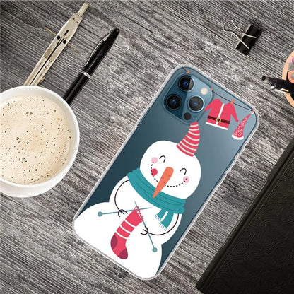 For iPhone 16 Pro Case Christmas Pattern Printing Soft TPU Phone Cover