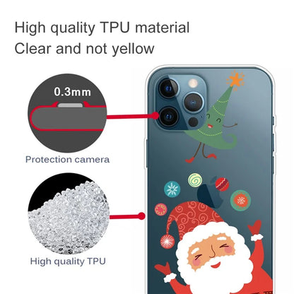 For iPhone 16 Pro Case Christmas Pattern Printing Soft TPU Phone Cover