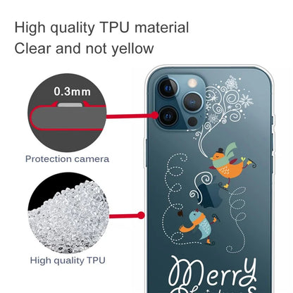For iPhone 16 Pro Case Christmas Pattern Printing Soft TPU Phone Cover