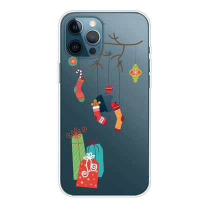 For iPhone 16 Pro Case Christmas Pattern Printing Soft TPU Phone Cover