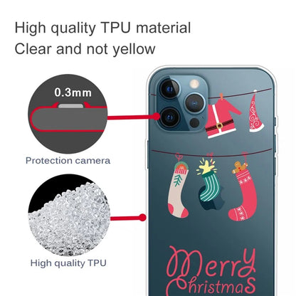 For iPhone 16 Pro Case Christmas Pattern Printing Soft TPU Phone Cover