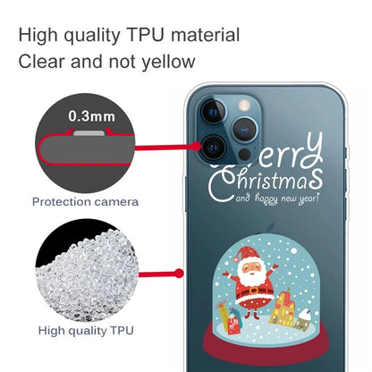 For iPhone 16 Pro Case Christmas Pattern Printing Soft TPU Phone Cover