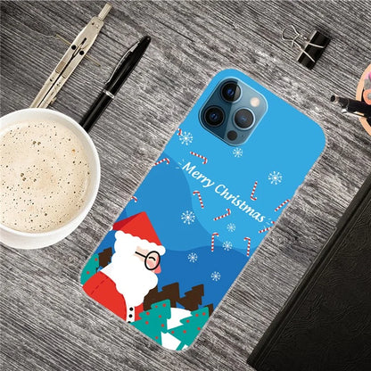 For iPhone 16 Pro Max Case Christmas Pattern Printing Soft TPU Phone Cover