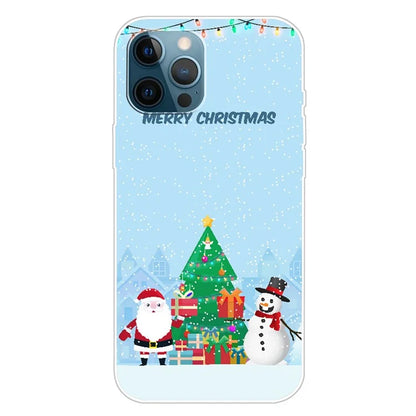 For iPhone 16 Pro Max Case Christmas Pattern Printing Soft TPU Phone Cover