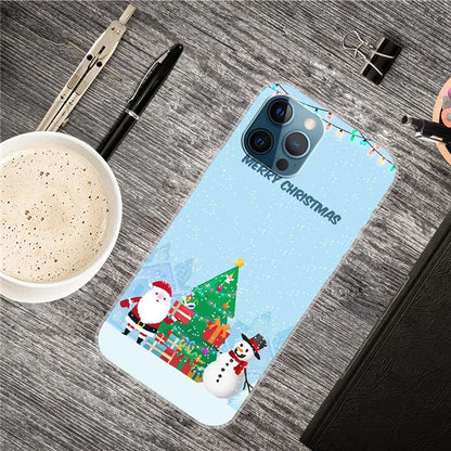 For iPhone 16 Pro Max Case Christmas Pattern Printing Soft TPU Phone Cover