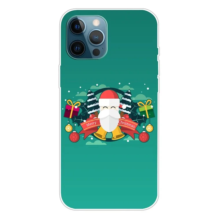For iPhone 16 Pro Max Case Christmas Pattern Printing Soft TPU Phone Cover