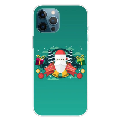 For iPhone 16 Pro Max Case Christmas Pattern Printing Soft TPU Phone Cover