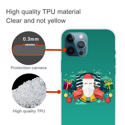 For iPhone 16 Pro Max Case Christmas Pattern Printing Soft TPU Phone Cover