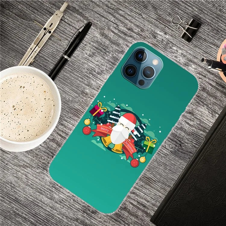 For iPhone 16 Pro Max Case Christmas Pattern Printing Soft TPU Phone Cover