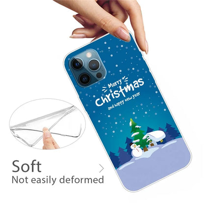 For iPhone 16 Pro Max Case Christmas Pattern Printing Soft TPU Phone Cover