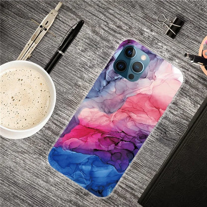 For iPhone 16 Pro Max Case Abstract Marble Pattern Printing TPU Phone Cover