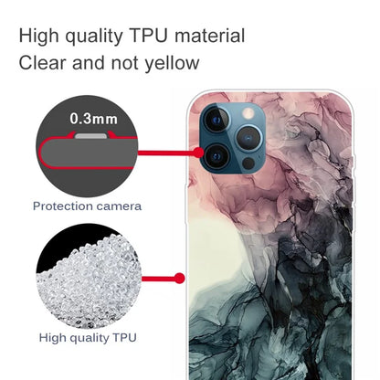 For iPhone 16 Pro Max Case Abstract Marble Pattern Printing TPU Phone Cover