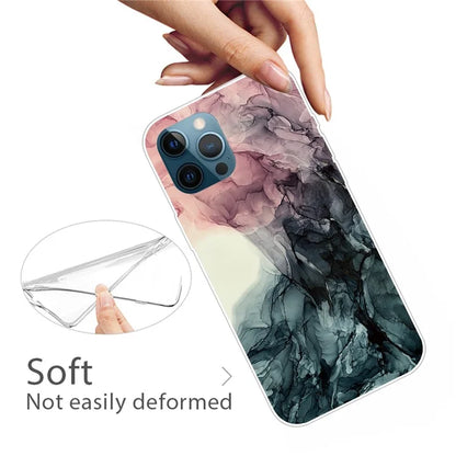 For iPhone 16 Pro Max Case Abstract Marble Pattern Printing TPU Phone Cover