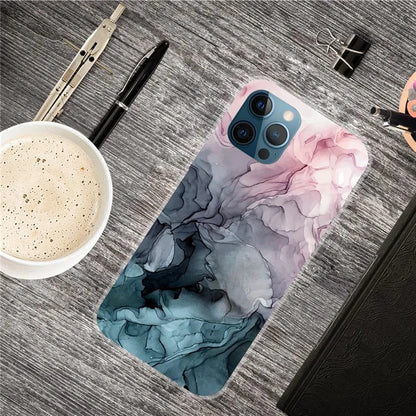 For iPhone 16 Pro Max Case Abstract Marble Pattern Printing TPU Phone Cover