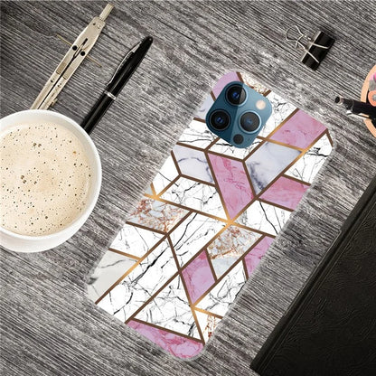 For iPhone 16 Pro Max Case Abstract Marble Pattern Printing TPU Phone Cover