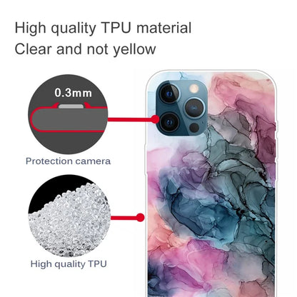 For iPhone 16 Pro Max Case Abstract Marble Pattern Printing TPU Phone Cover