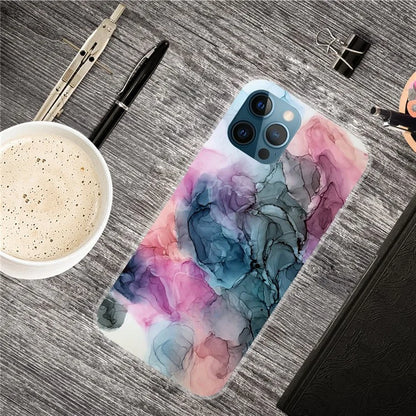 For iPhone 16 Pro Max Case Abstract Marble Pattern Printing TPU Phone Cover