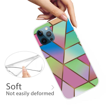 For iPhone 16 Pro Max Case Abstract Marble Pattern Printing TPU Phone Cover
