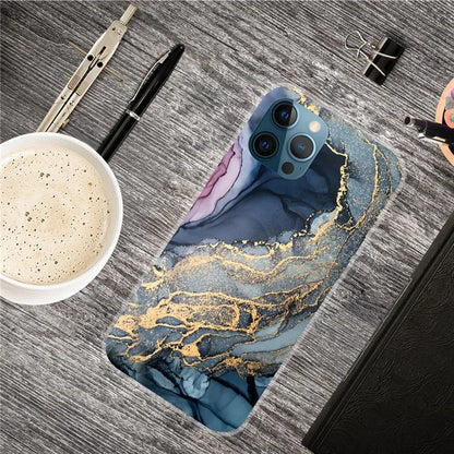 For iPhone 16 Pro Max Case Abstract Marble Pattern Printing TPU Phone Cover