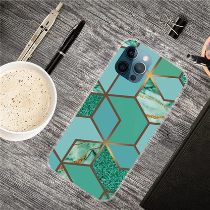 For iPhone 16 Pro Max Case Abstract Marble Pattern Printing TPU Phone Cover