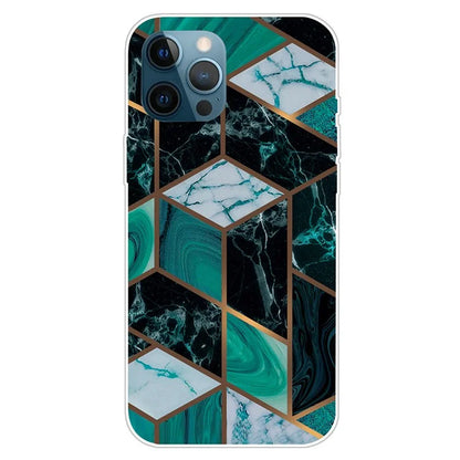 For iPhone 16 Pro Max Case Abstract Marble Pattern Printing TPU Phone Cover