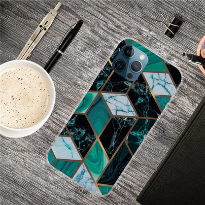 For iPhone 16 Pro Max Case Abstract Marble Pattern Printing TPU Phone Cover