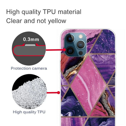 For iPhone 16 Pro Max Case Abstract Marble Pattern Printing TPU Phone Cover