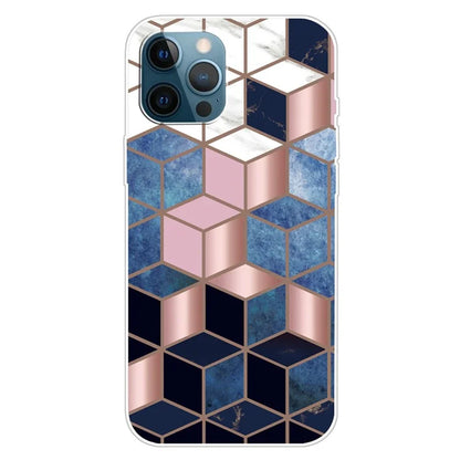 For iPhone 16 Pro Max Case Abstract Marble Pattern Printing TPU Phone Cover