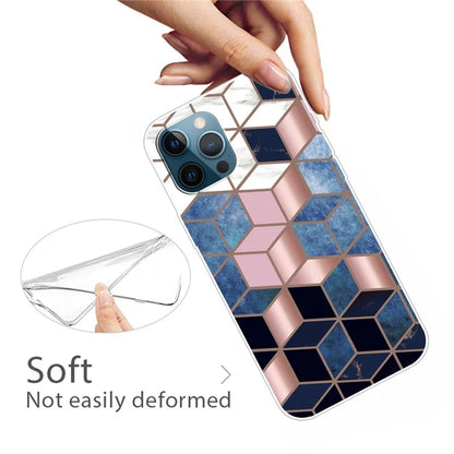 For iPhone 16 Pro Max Case Abstract Marble Pattern Printing TPU Phone Cover