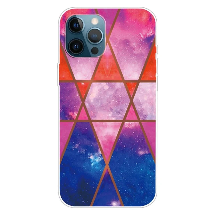 For iPhone 16 Pro Max Case Abstract Marble Pattern Printing TPU Phone Cover