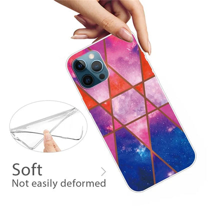 For iPhone 16 Pro Max Case Abstract Marble Pattern Printing TPU Phone Cover