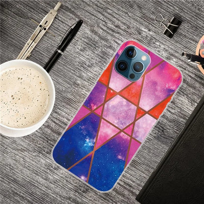 For iPhone 16 Pro Max Case Abstract Marble Pattern Printing TPU Phone Cover