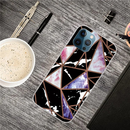 For iPhone 16 Pro Max Case Abstract Marble Pattern Printing TPU Phone Cover