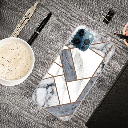 For iPhone 16 Pro Max Case Abstract Marble Pattern Printing TPU Phone Cover