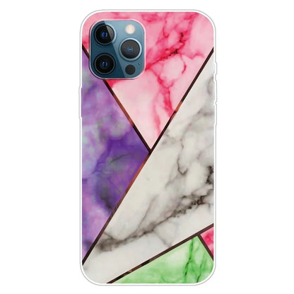For iPhone 16 Pro Max Case Abstract Marble Pattern Printing TPU Phone Cover