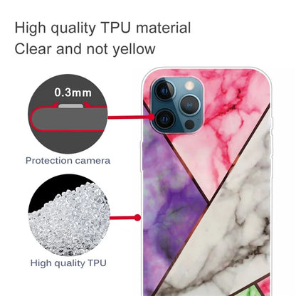 For iPhone 16 Pro Max Case Abstract Marble Pattern Printing TPU Phone Cover