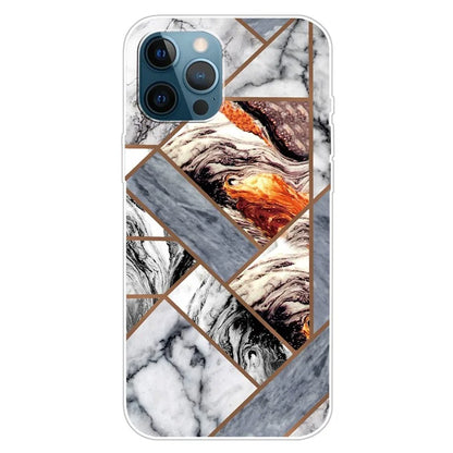 For iPhone 16 Pro Max Case Abstract Marble Pattern Printing TPU Phone Cover