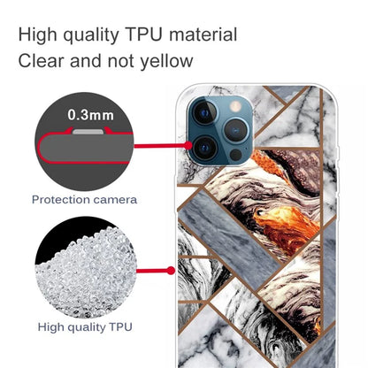 For iPhone 16 Pro Max Case Abstract Marble Pattern Printing TPU Phone Cover