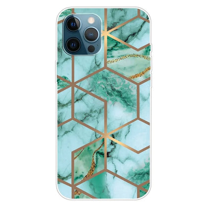For iPhone 16 Pro Max Case Abstract Marble Pattern Printing TPU Phone Cover