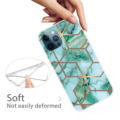 For iPhone 16 Pro Max Case Abstract Marble Pattern Printing TPU Phone Cover