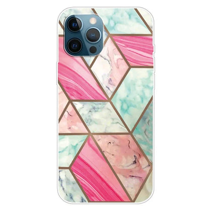 For iPhone 16 Pro Max Case Abstract Marble Pattern Printing TPU Phone Cover