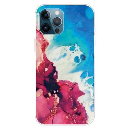 For iPhone 16 Pro Max Case Abstract Marble Pattern Printing TPU Phone Cover