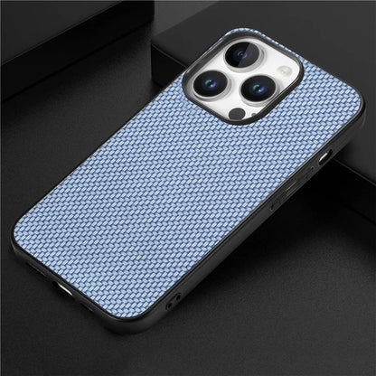 For iPhone 16 Pro Max Case Carbon Fiber Texture PU+PC+TPU Phone Cover
