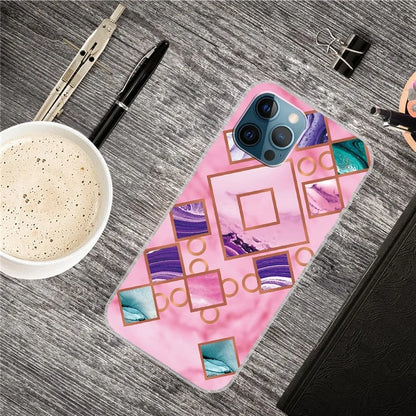 For iPhone 16 Pro Max Case Abstract Marble Pattern Printing TPU Phone Cover