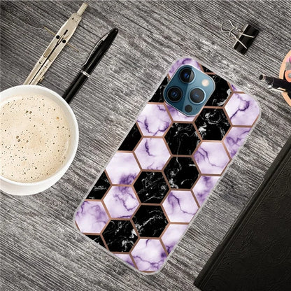 For iPhone 16 Pro Max Case Abstract Marble Pattern Printing TPU Phone Cover