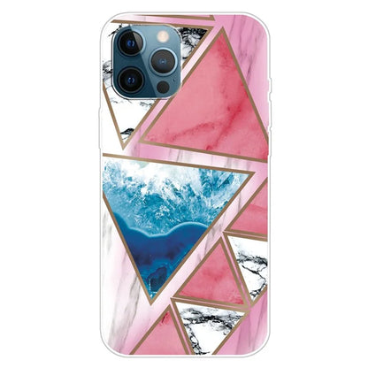 For iPhone 16 Pro Max Case Abstract Marble Pattern Printing TPU Phone Cover