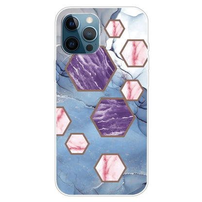 For iPhone 16 Pro Max Case Abstract Marble Pattern Printing TPU Phone Cover